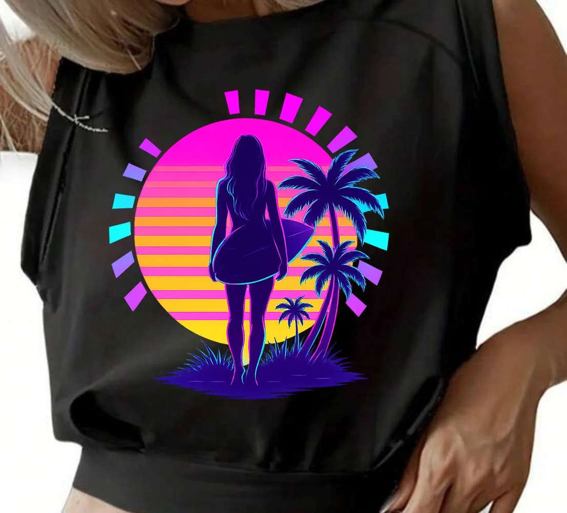 Neon Shore Muse Crop Tee (Womens)