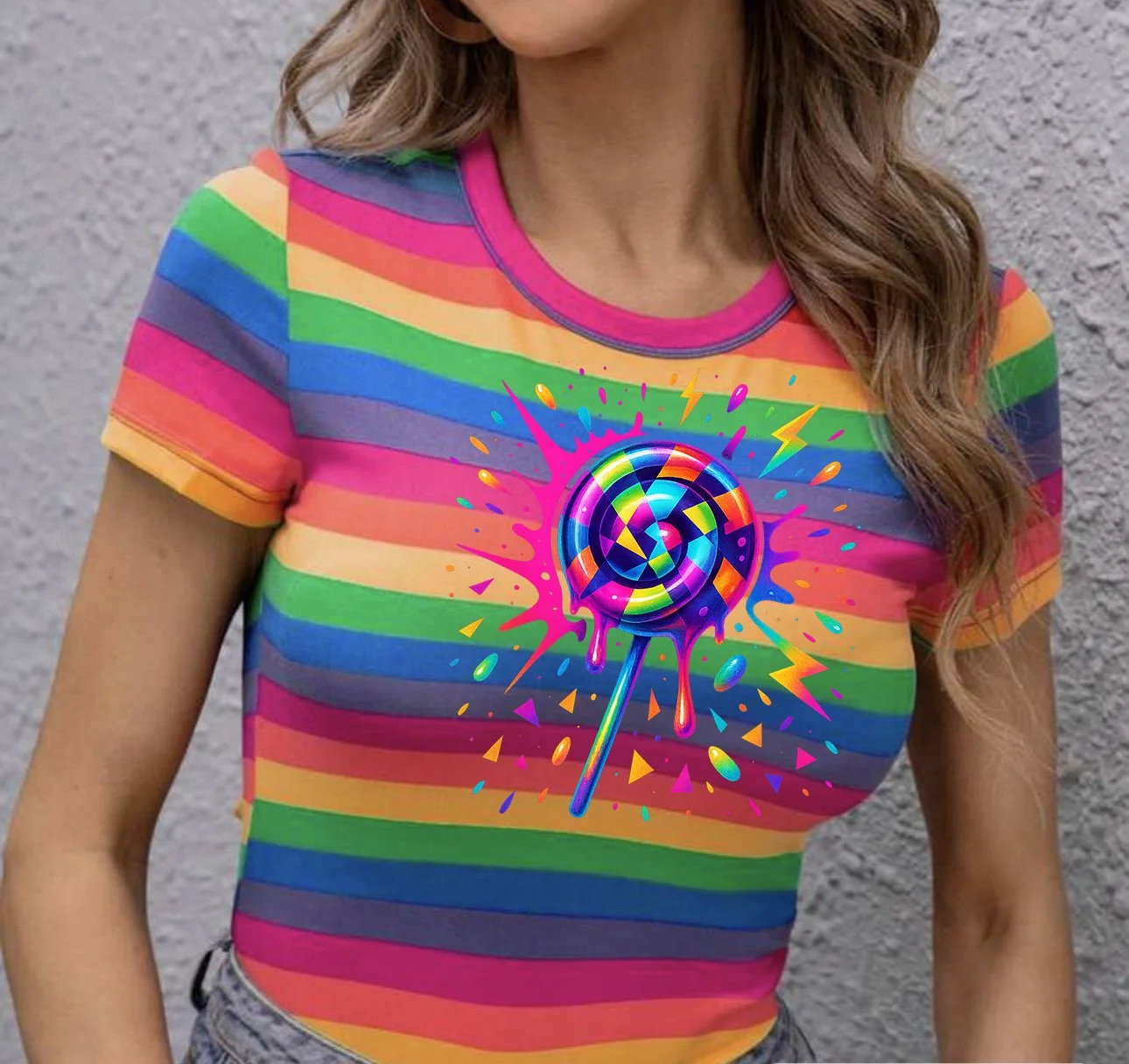 Neon Lolli Splash Tee - SUGAR RUSH COLLECTION