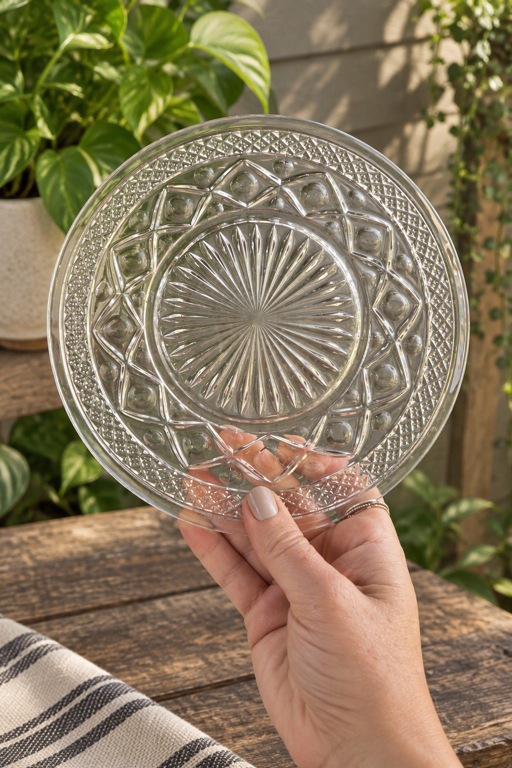 Glass plate plant tray