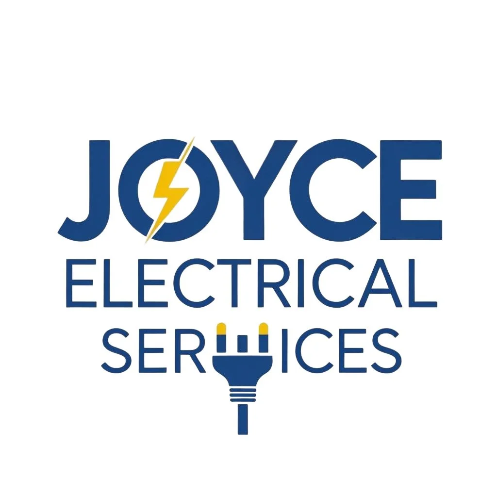 Logo for Joyce Electrical Services featuring stylized text and electrical symbols.