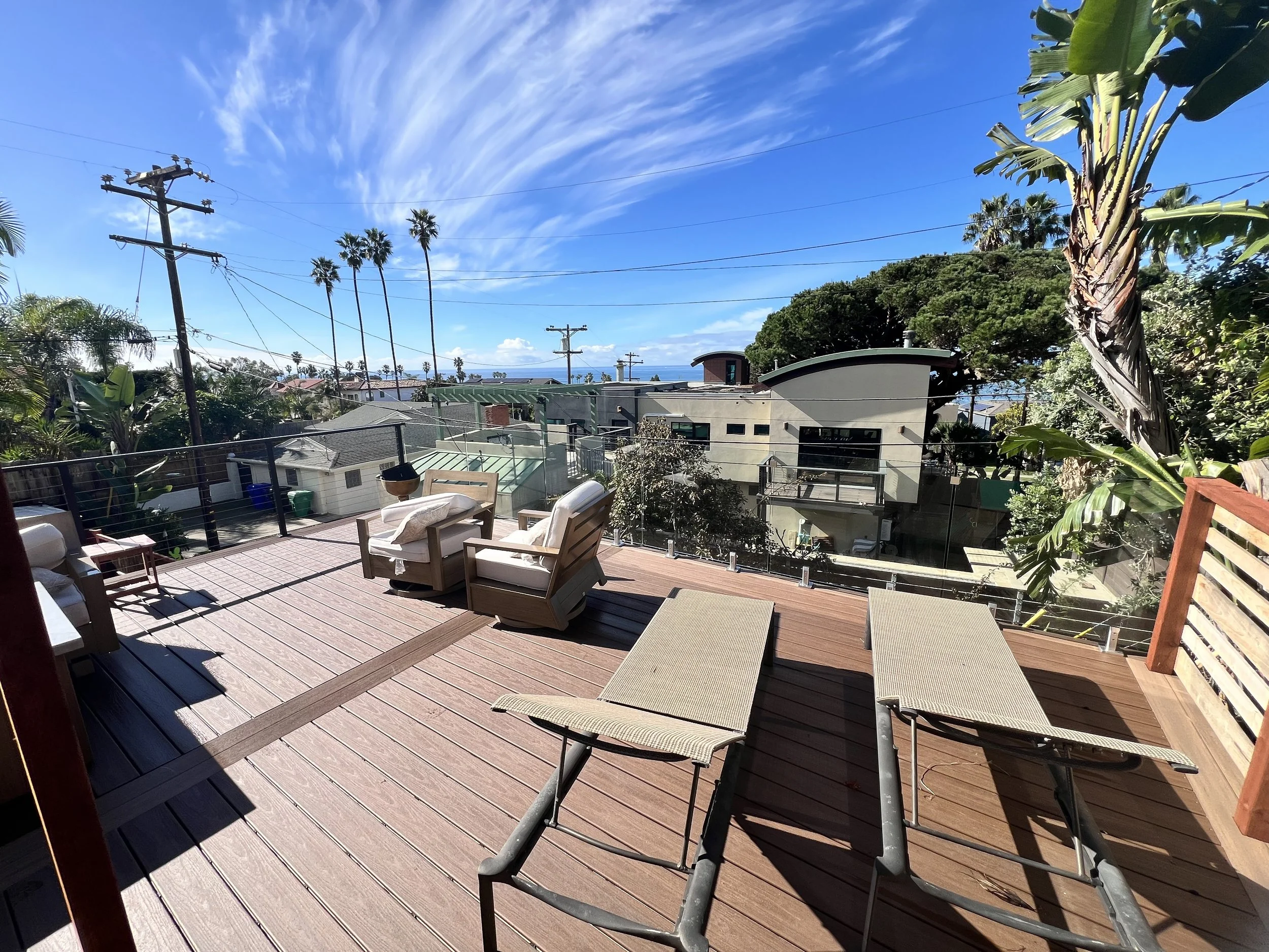 Ocean Views from this rooftop deck in Point Loma, San Diego, CA