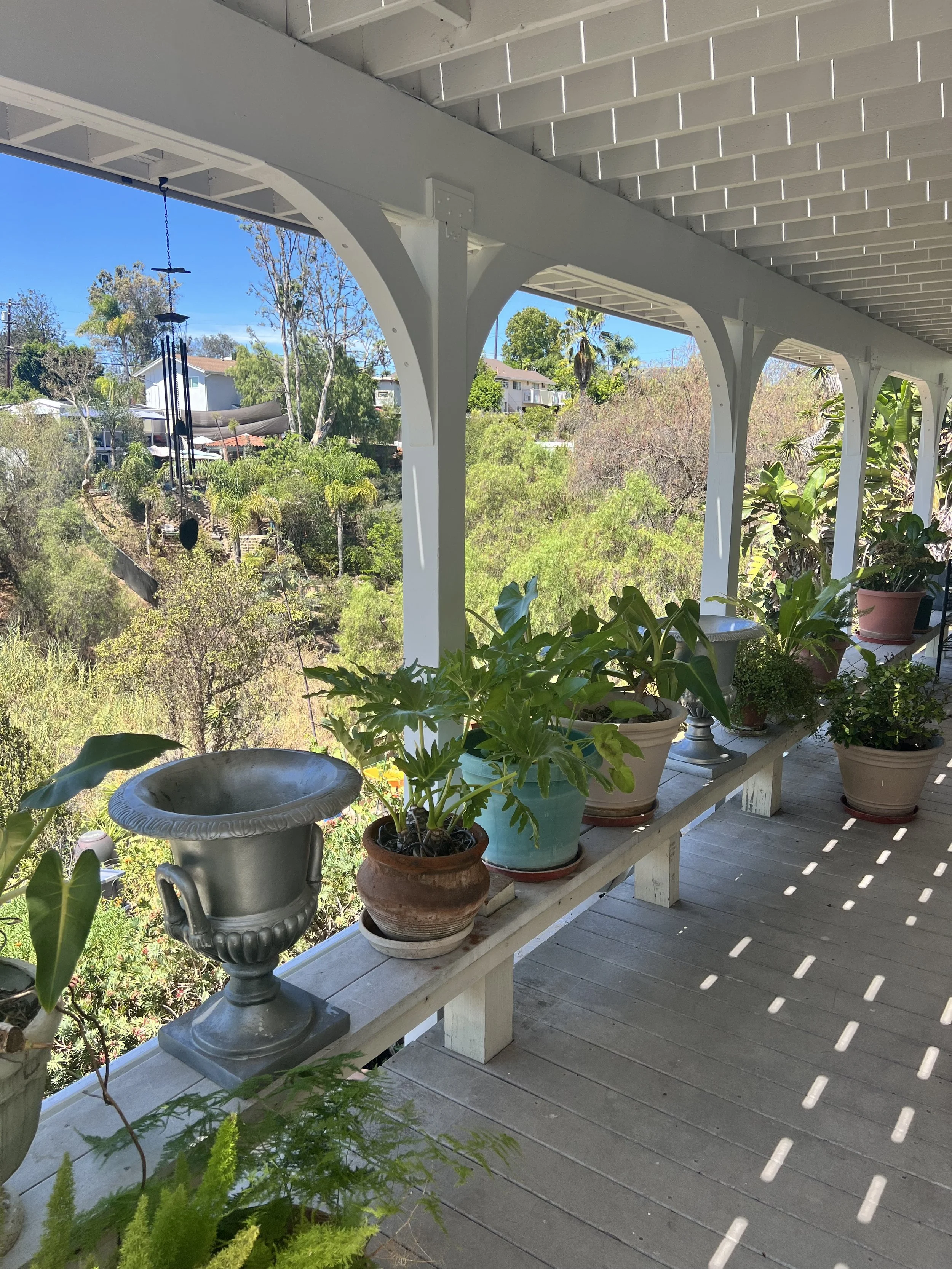 Beautiful features under the second story deck in South Park, San Diego. 