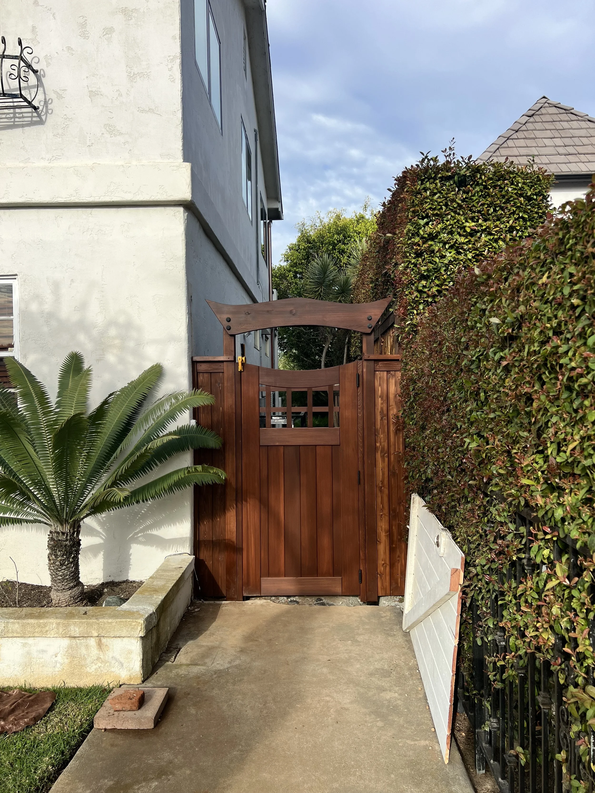 A custom gate installed in Ocean Beach, CA 92107