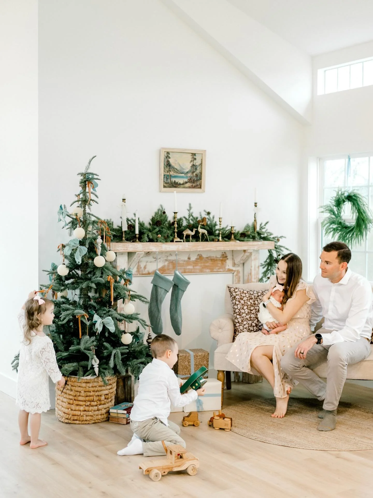 Holidays with the newest addition 🤍