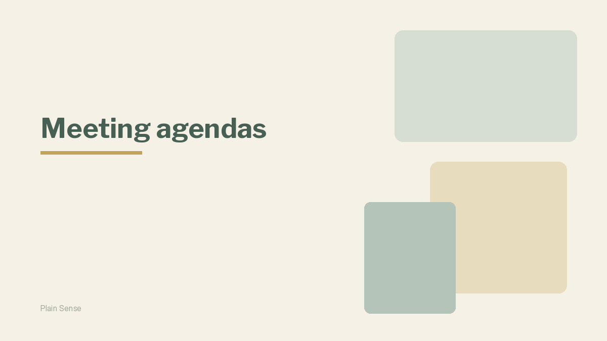Meeting agendas that decide something
