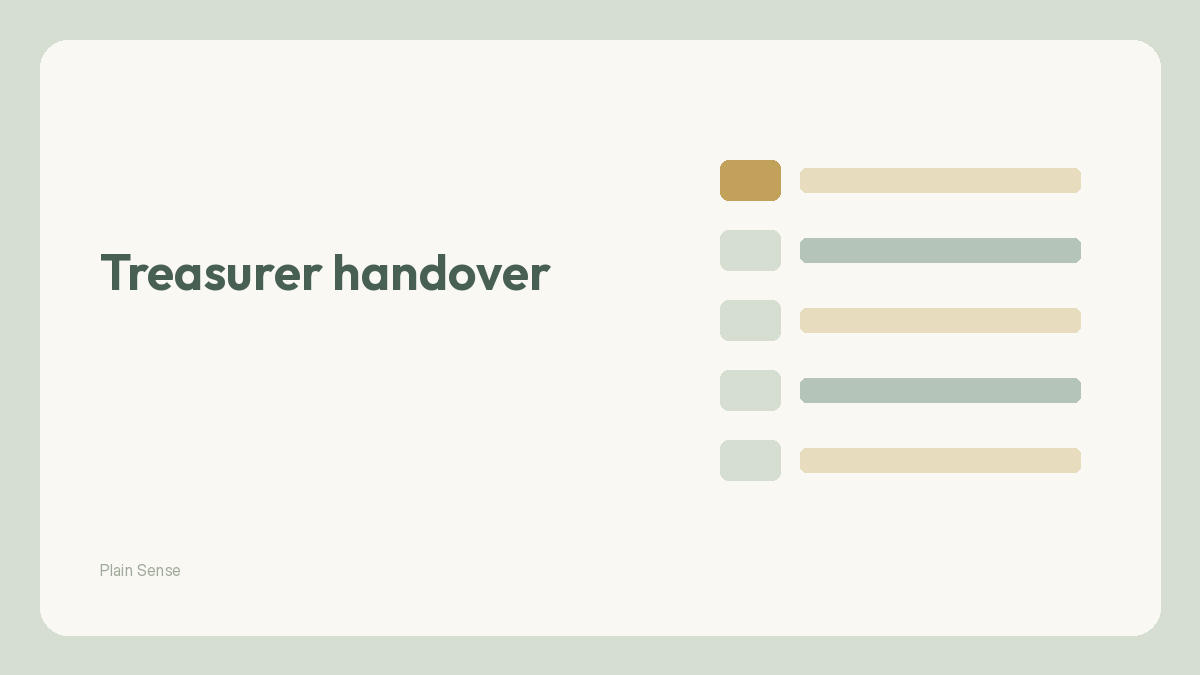 A Treasurer handover checklist that doesn’t lose the year