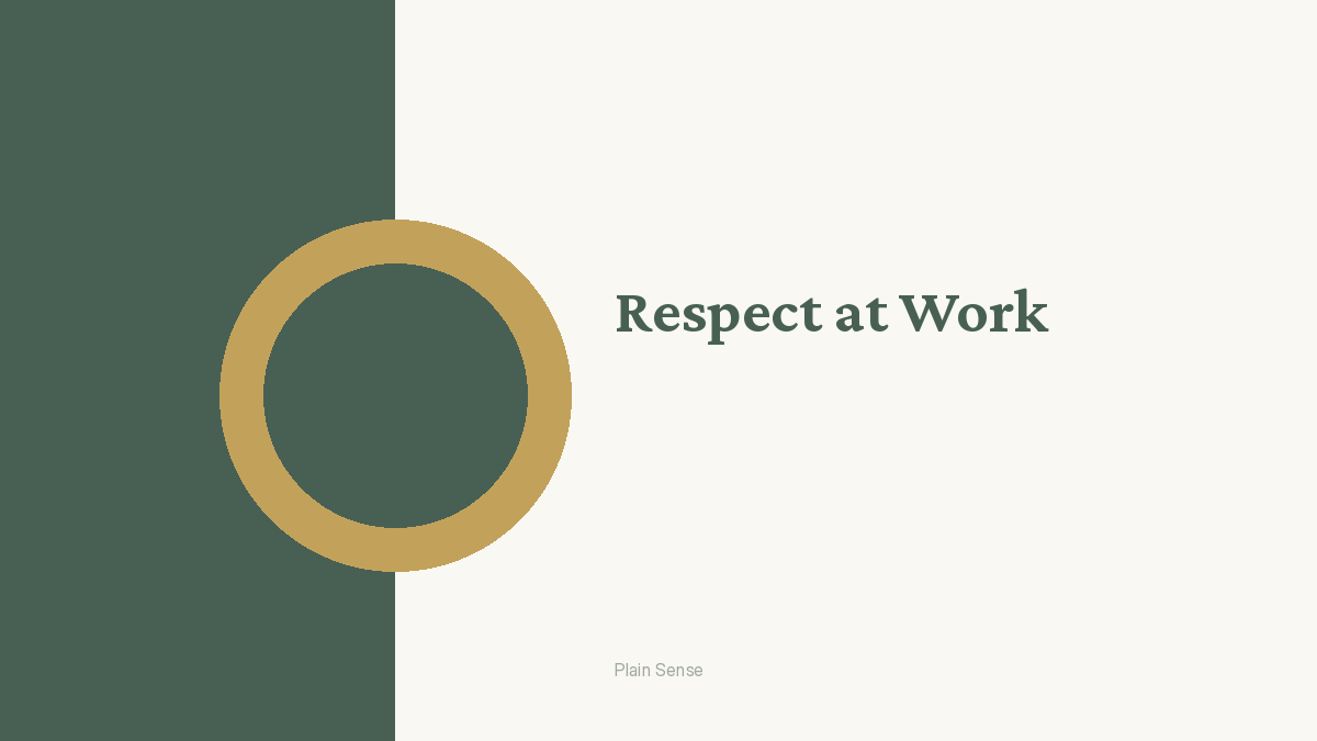 Respect at Work, in plain English, for small NFPs