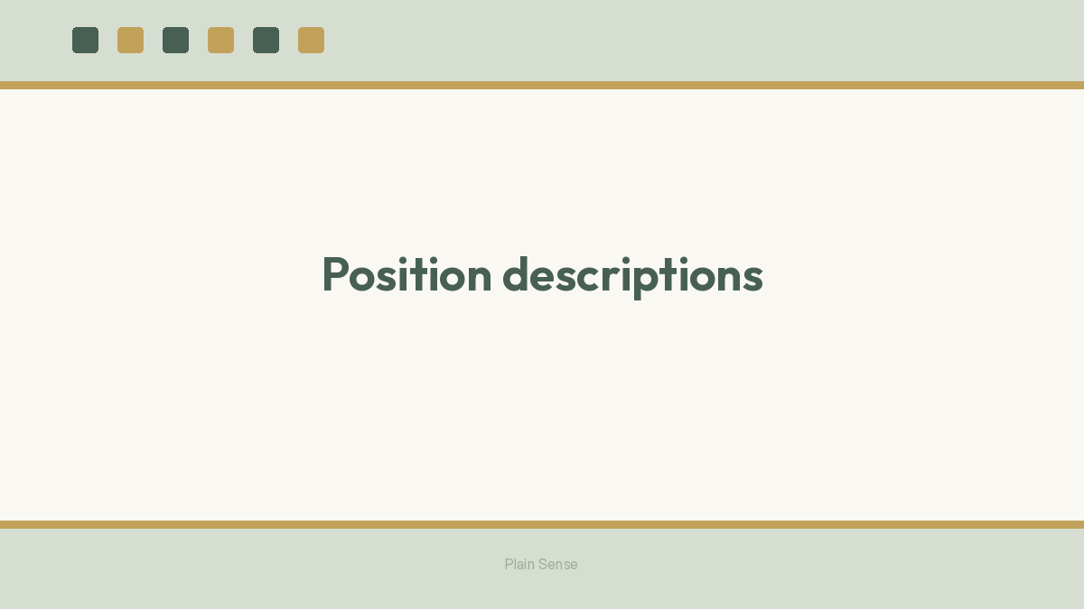 Position descriptions that committees actually use