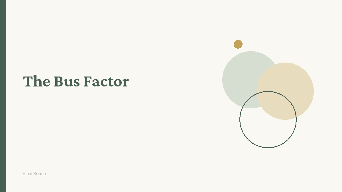 The "Bus Factor": A governance risk you’re probably ignoring