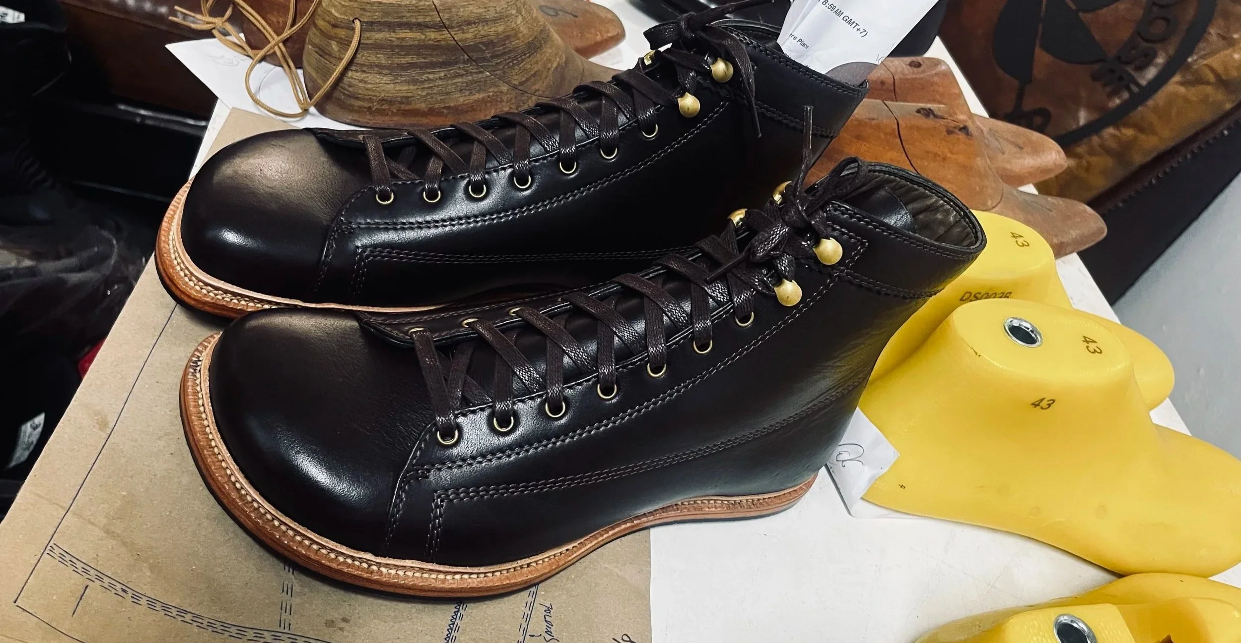 A pair of Zero Drop Naang Winnfields in Black with their Anatomical Toe Box