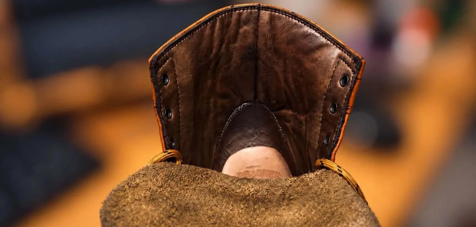 Leather Boot liner with a roughout heel cup