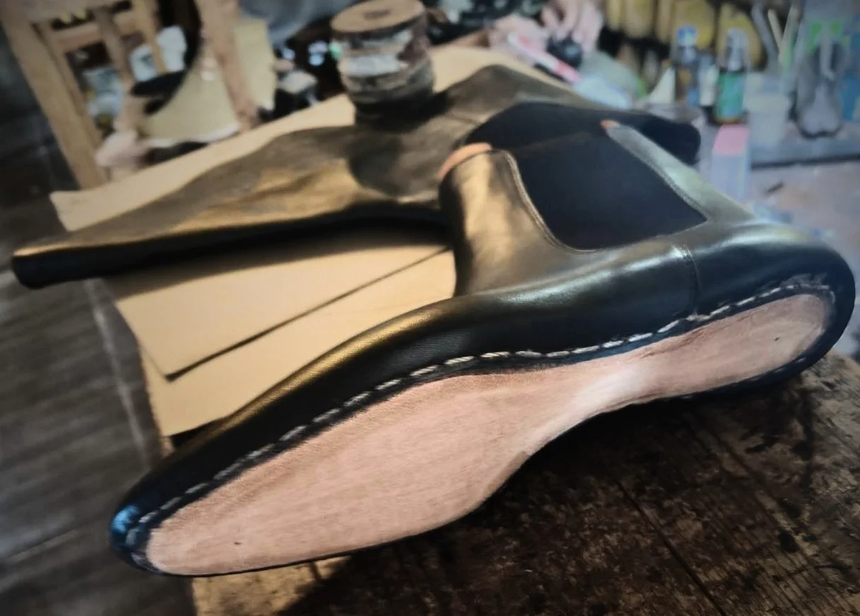 The shape of the Naang Boots Zissou Chelsea Boot entered into the 2026 World Shoemaking Championship