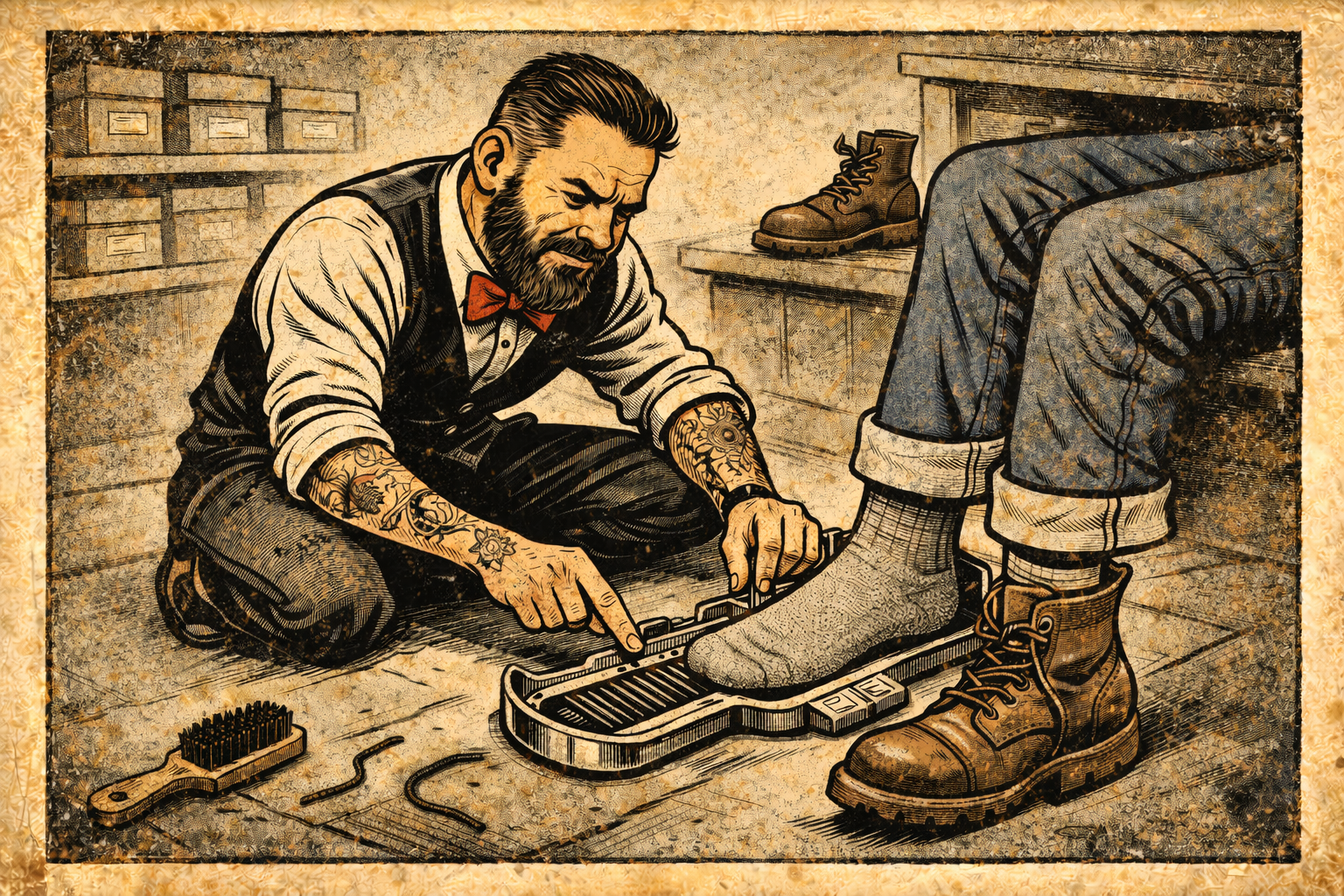 Sizing Boots Cartoon