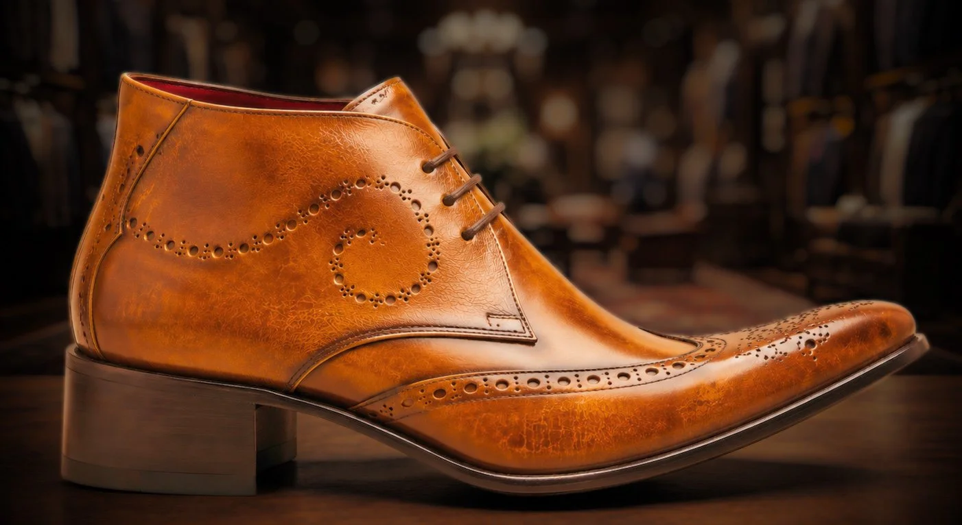 A boot with a lot of toe spring