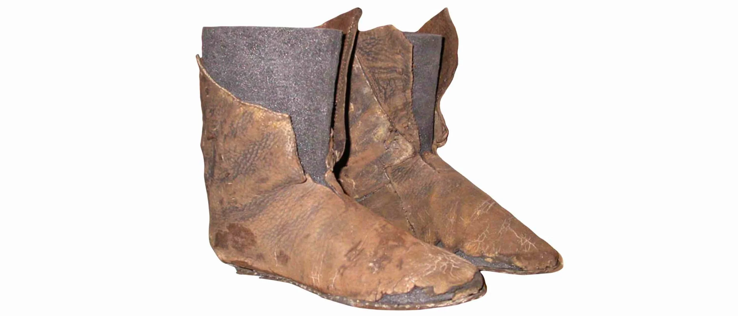 800 year old boots that had seen a repair