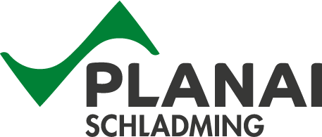 Logo der Firma PLANA Schlading mit grüner Markierung und schwarzem Text auf schwarzem Hintergrund.