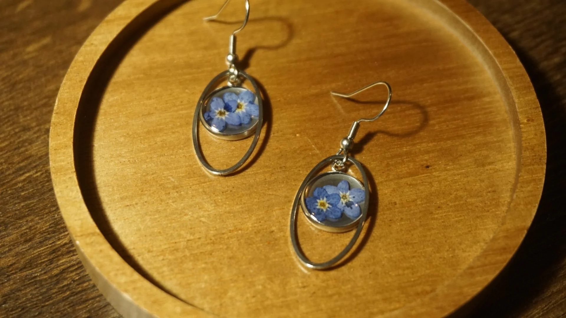 Forget-me-nots Silver Dangle