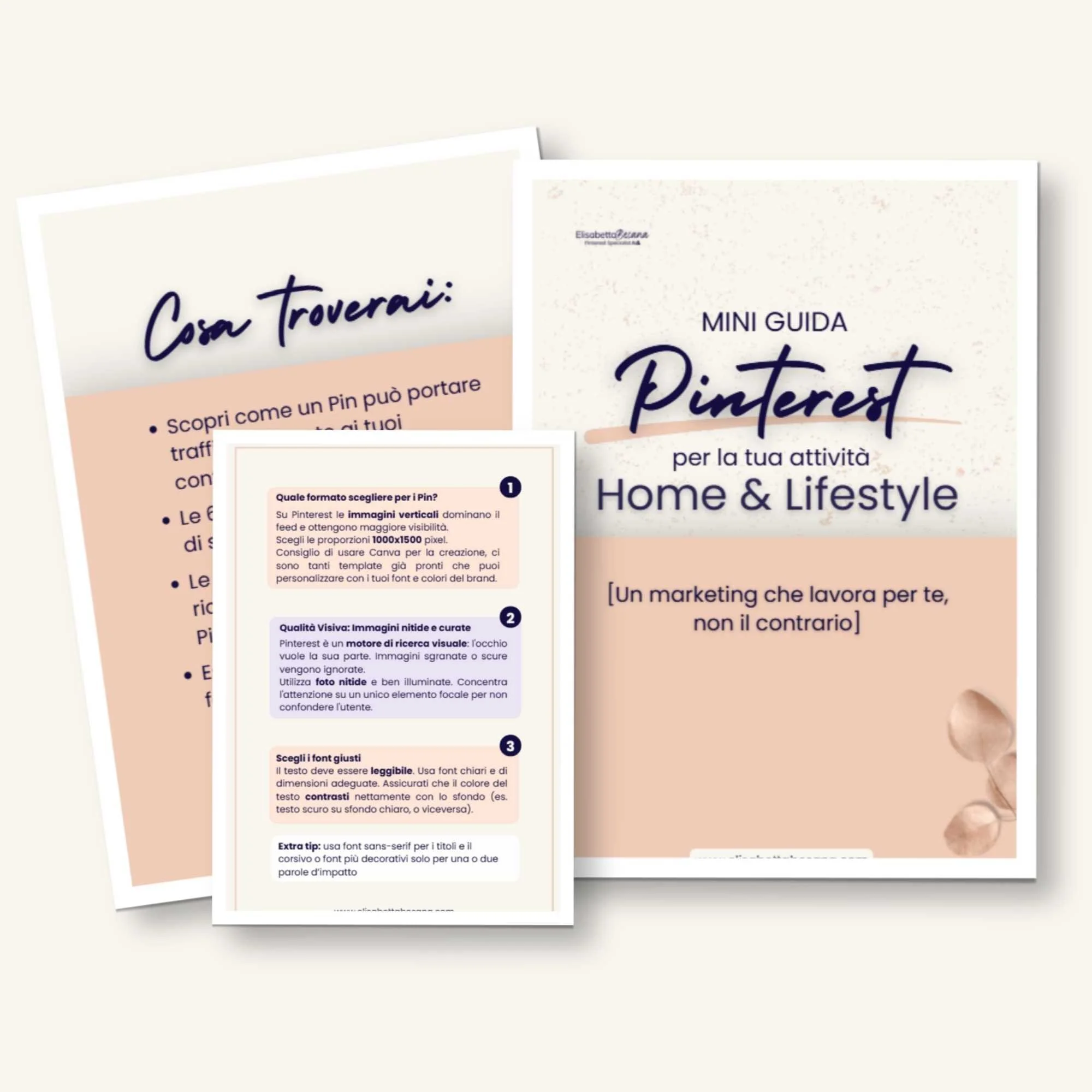 anteprima di 3 pagine della guida gratuita di Elisabetta Besana Pinterest specialist professioniste casa e lifestyle