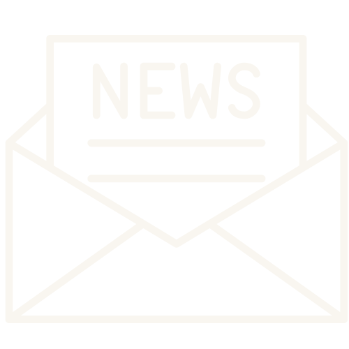 Un'icona di una busta con un foglio che porta scritto 'NEWS'.