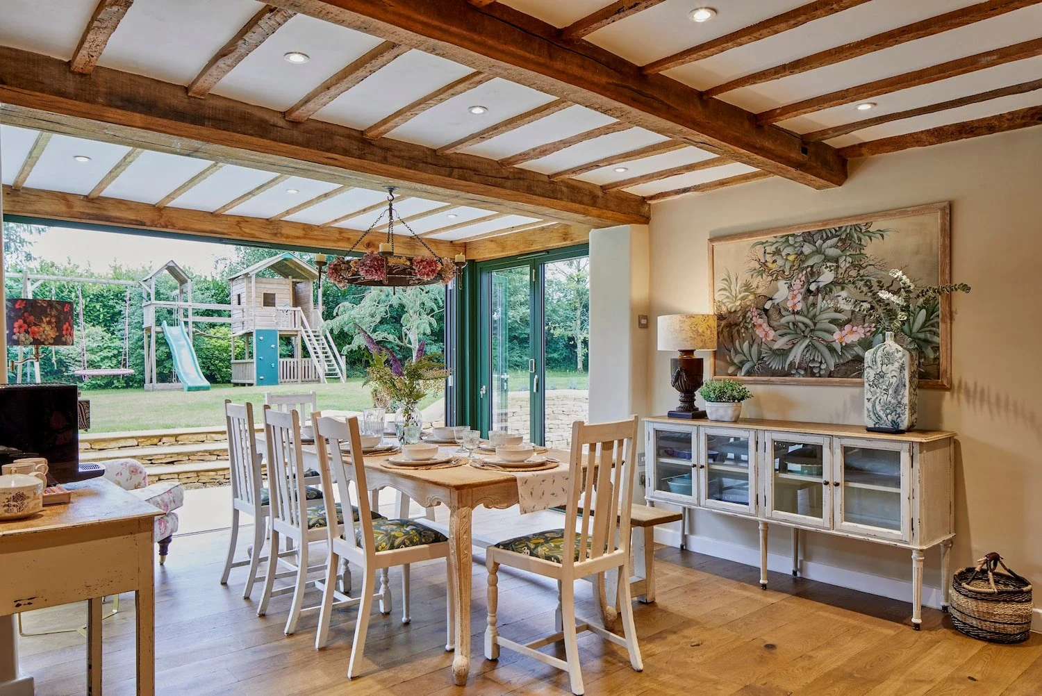 Country kitchen dining bifold doors.jpg
