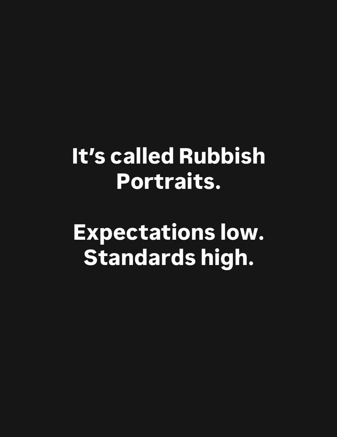 It&rsquo;s called Rubbish Portraits.

Expectations low.
Standards high.

The name&rsquo;s ironic.
The pressure isn&rsquo;t.

#liveportraitexperience
#weddingsupplier
#weddingentertainment
#luxurywedding
#2028wedding