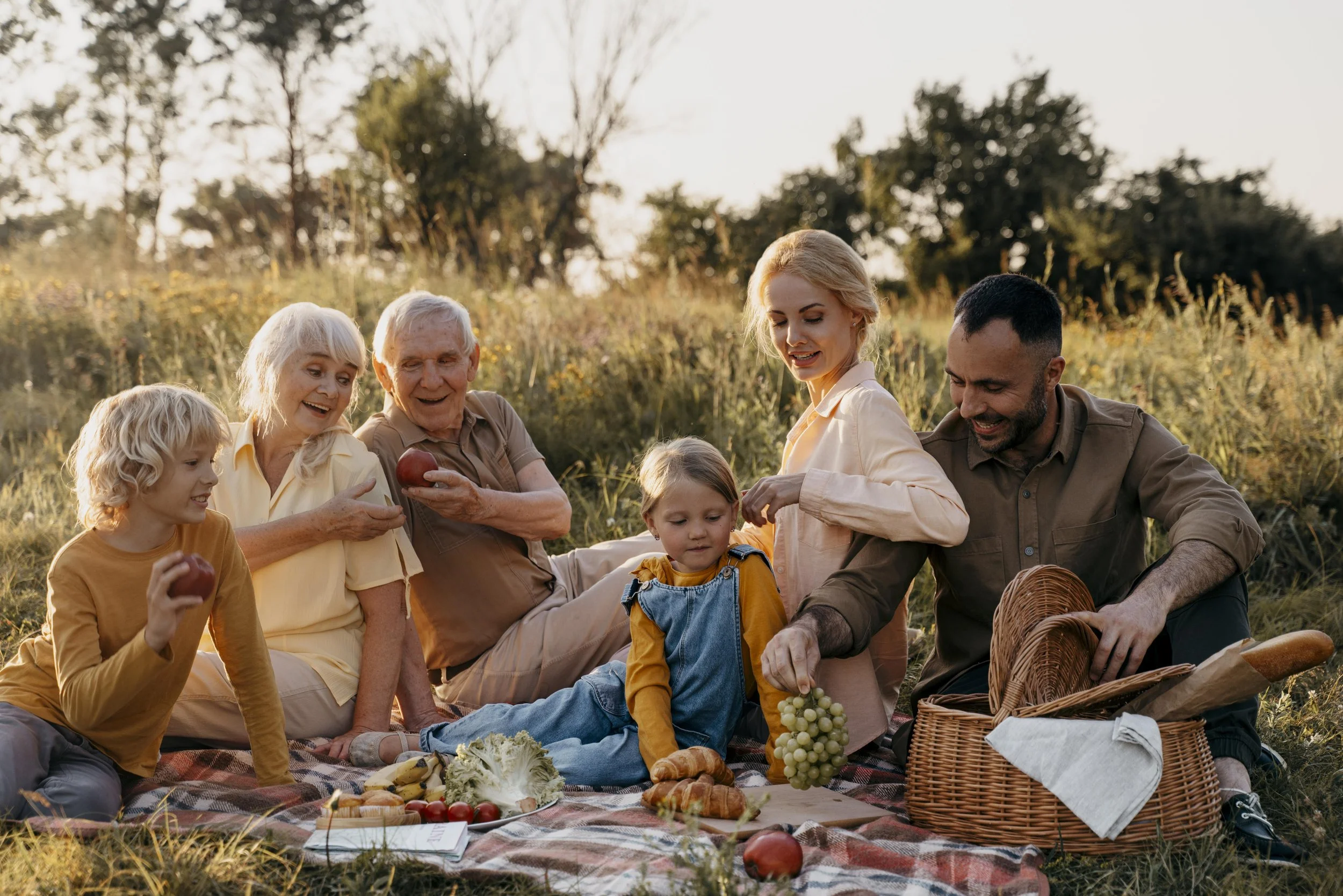 Family enjoying their travel experience