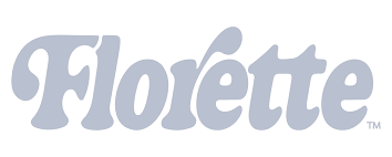 Floette logo in gray cursive font