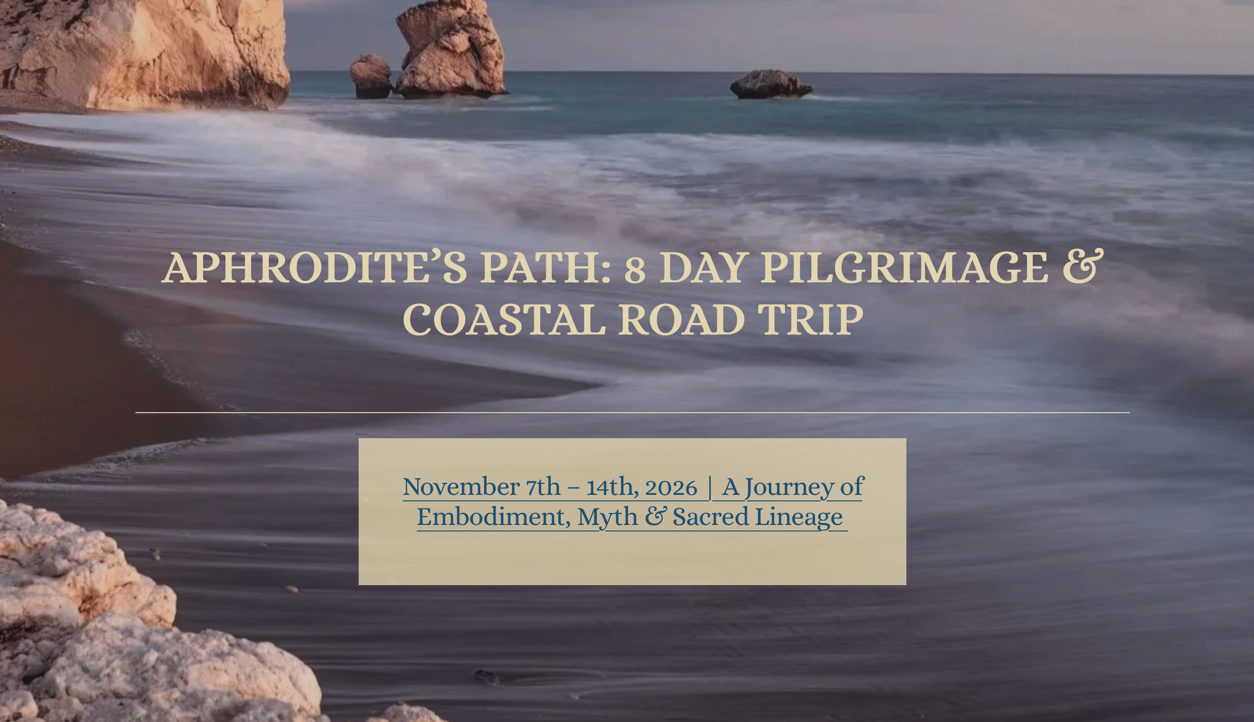 Aphrodite Pilgrimage Retreat
