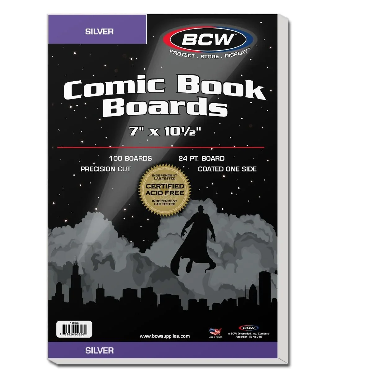 Silver Comic Backing Boards - 100 PK
