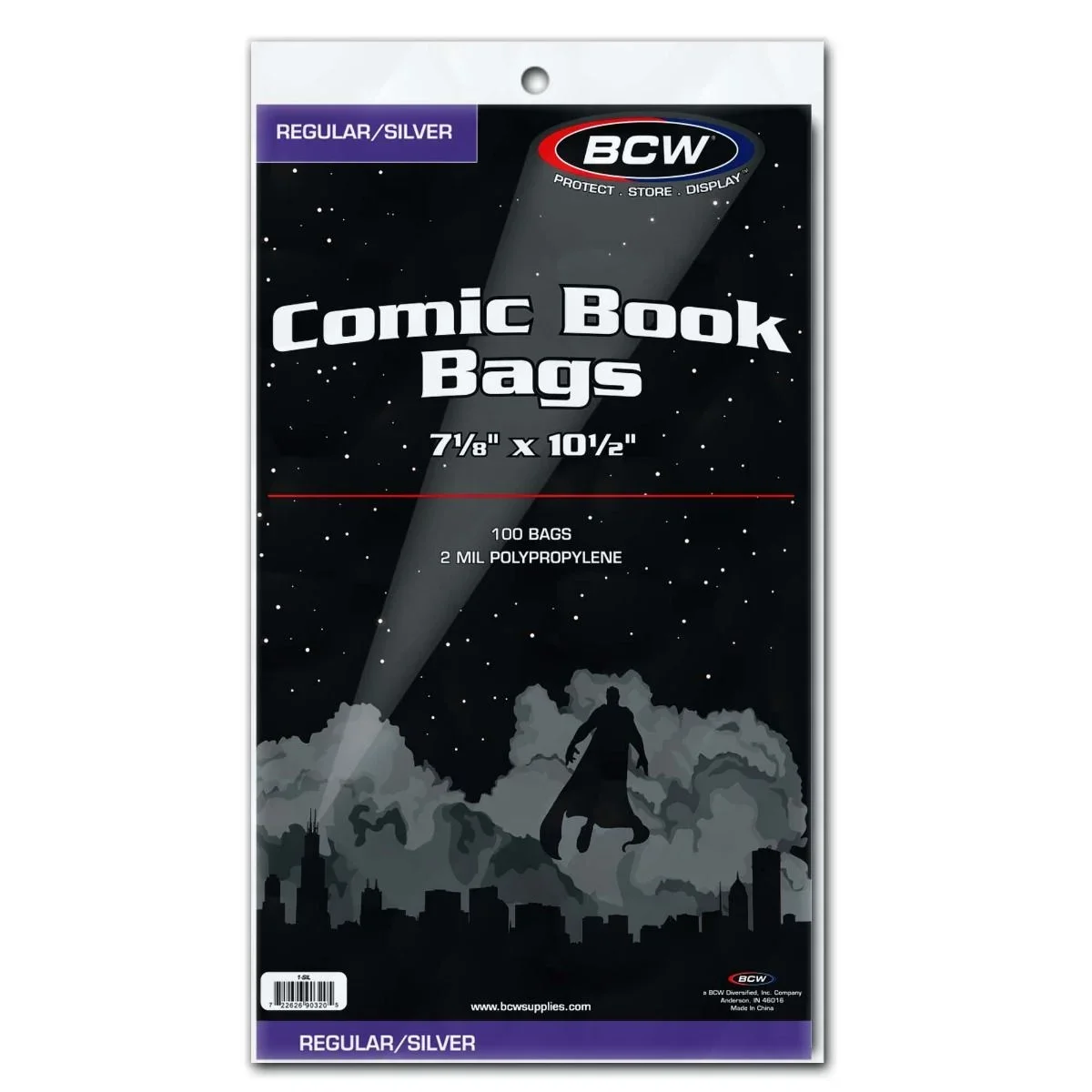 Silver/Regular Comic Bags - 100 PK