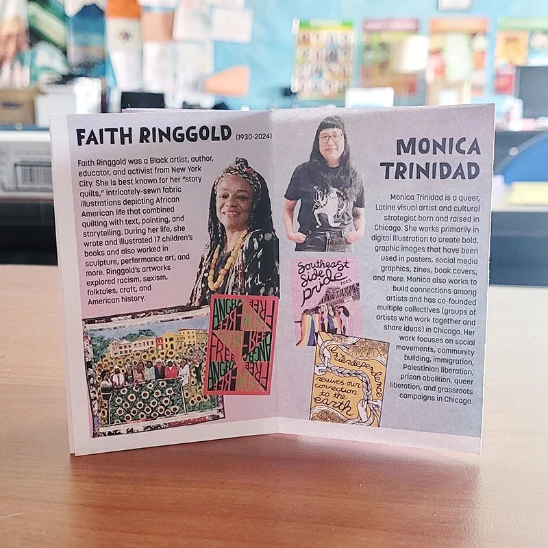 Protest Art Zine - Pages on Faith Ringgold and Monica Trinidad