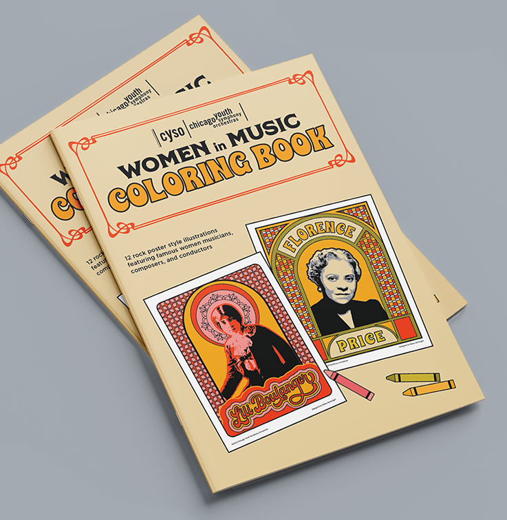 Women in Music Coloring book cover