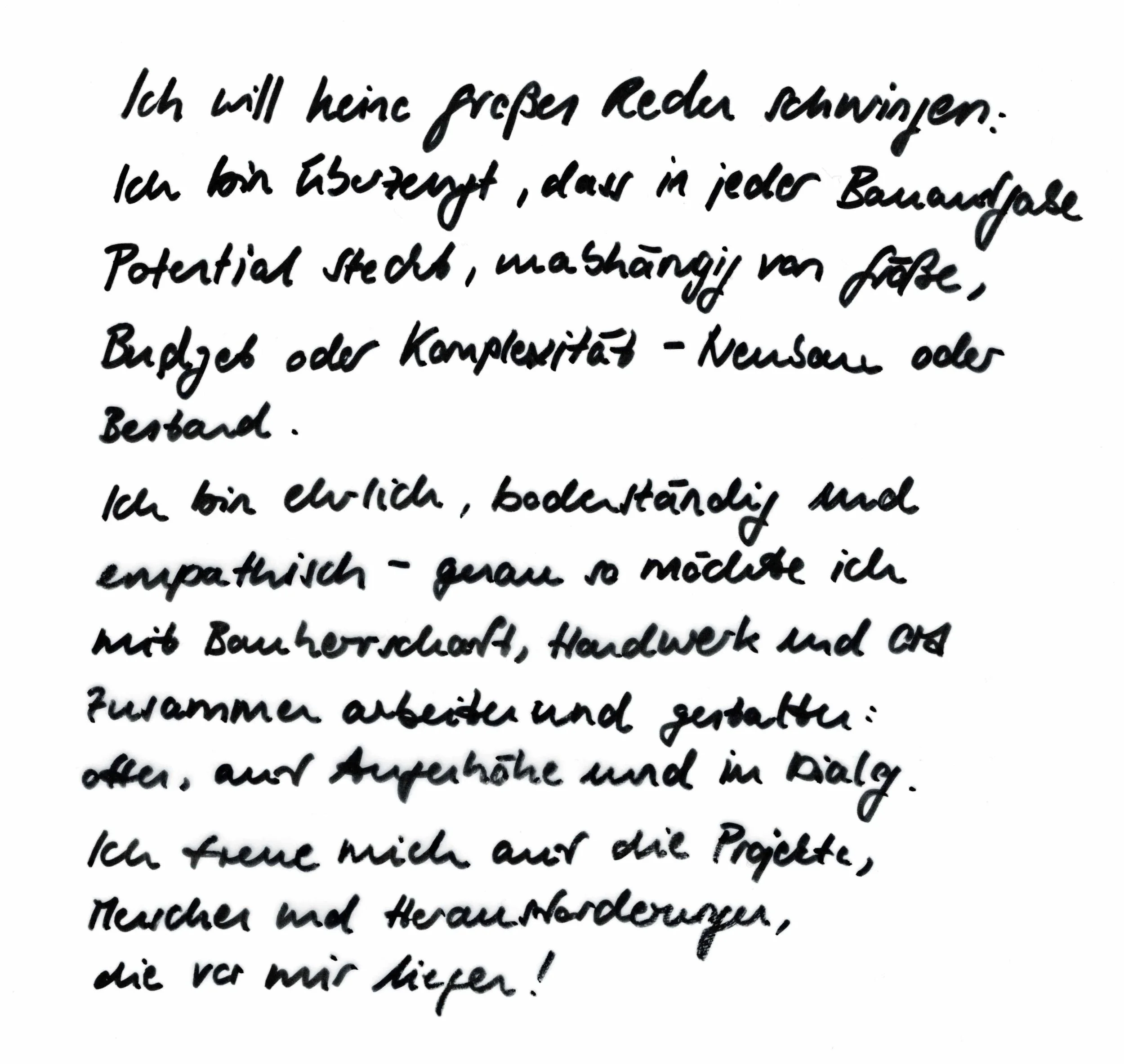 Persönliche Worte von Architektin Hanna Lorenz
