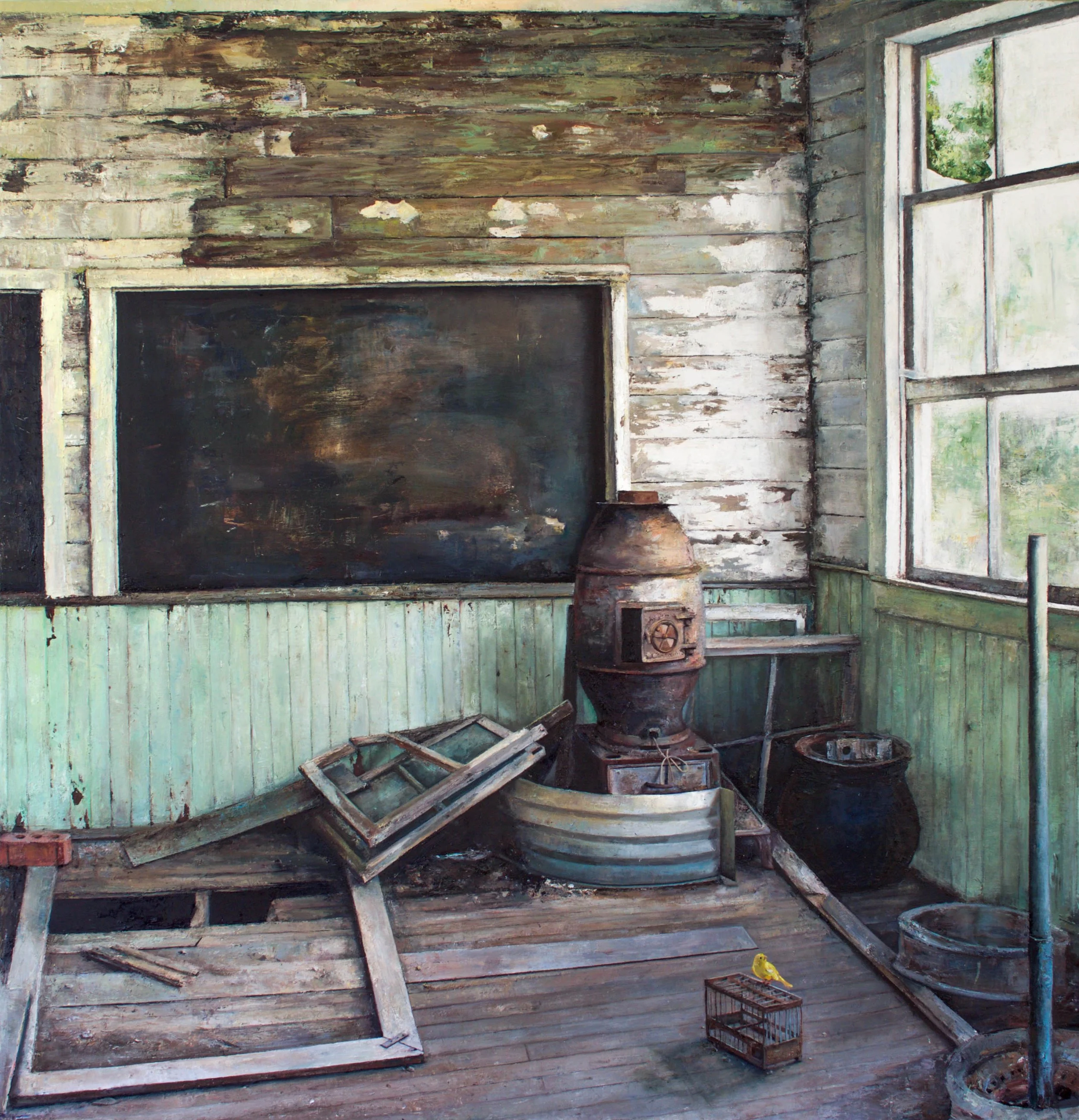 "Mine No. 23", Oil on linen, 60" x 62", 2016
NFS