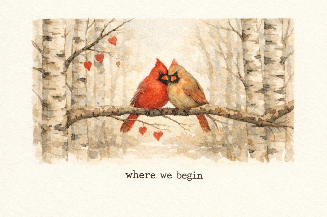 Where we Begin - Folded Paper Keepsake (A2)