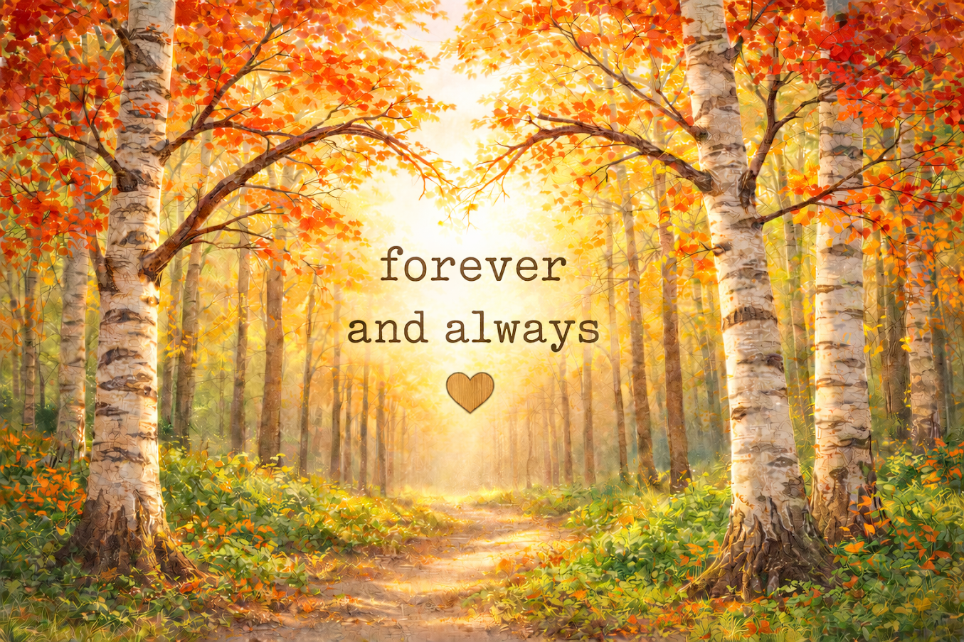 Forever and Always - Folded Paper Keepsake (A2)