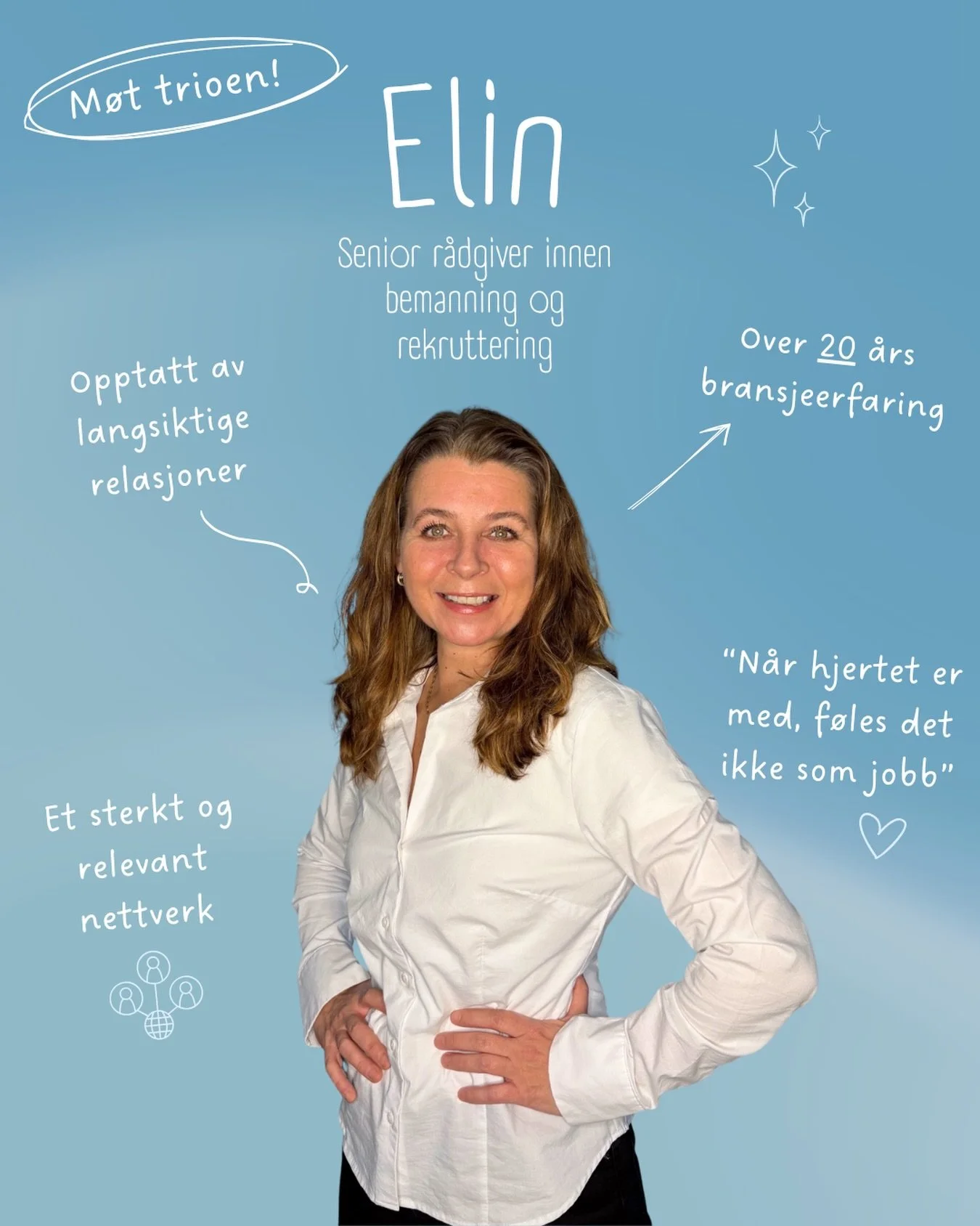 M&oslash;t Elin👋🏻🥰

V&aring;r senior r&aring;dgiver tror p&aring; tillit, langsiktige relasjoner og ekte engasjement. Med over 20 &aring;rs erfaring vet hun at de beste l&oslash;sningene skapes n&aring;r mennesket kommer f&oslash;rst. 

Elin er al