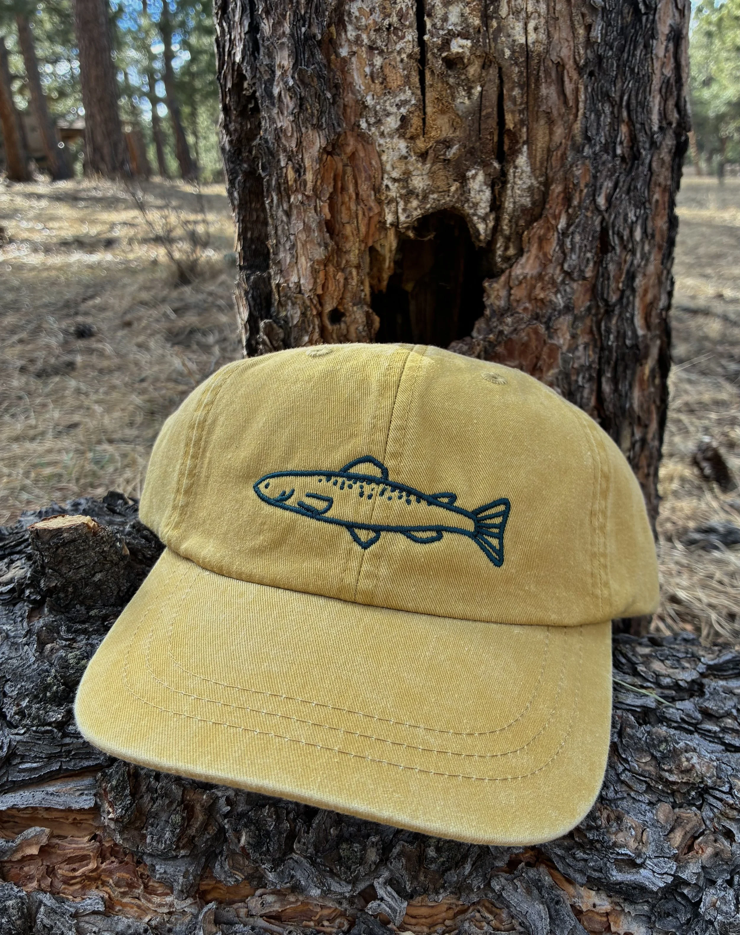 Embroidered Fish Dad Hat