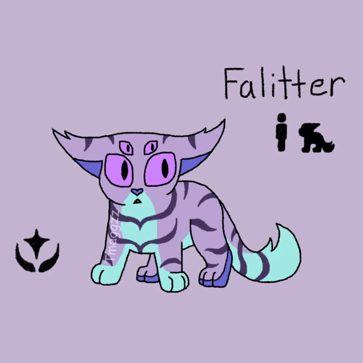 Falitter (fay&bull;lit&bull;ter)

Do you remember Ambusura? I finally made it a pre-evolution! It's not quite as polished, but I like it anyway. Here's the critter's Pokedex entry: 

Falitter live among the colorful foliage of their region's rain for