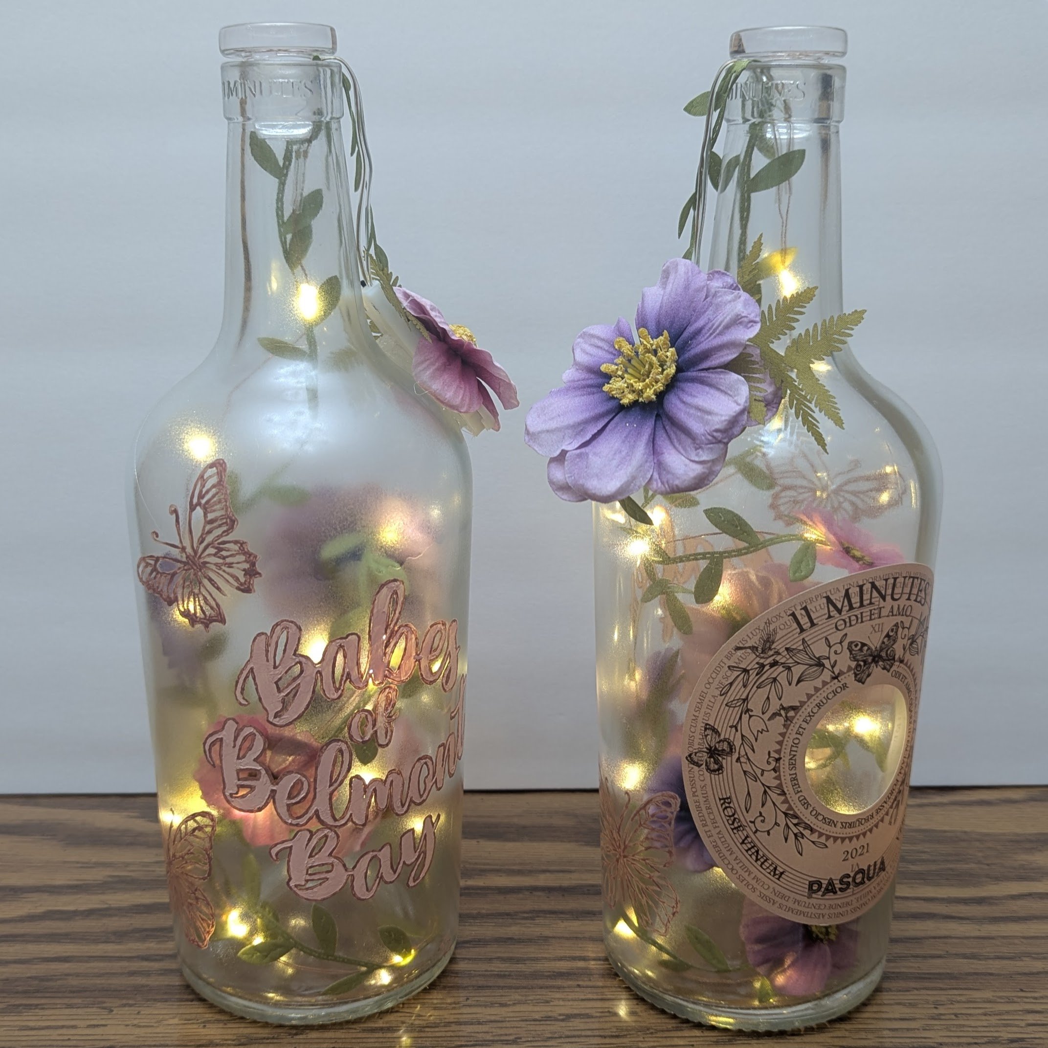 "Babes of Belmont Bay" custom bottles commission, 07/2025