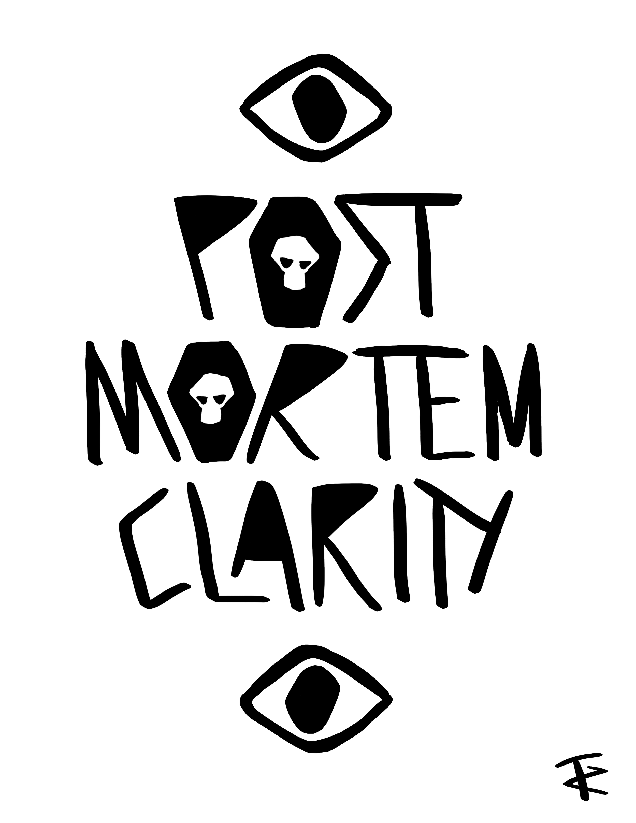 Post Mortem Clarity, 01/2024 Band merch design commission