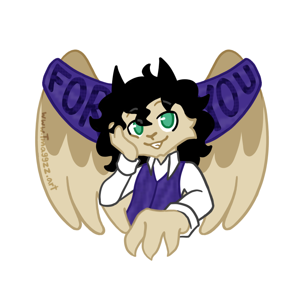 "For You" badge, 12/2025. Free gift with any purchase from Tmaggzz.art! Design 2 of 2. Click the picture to buy now.