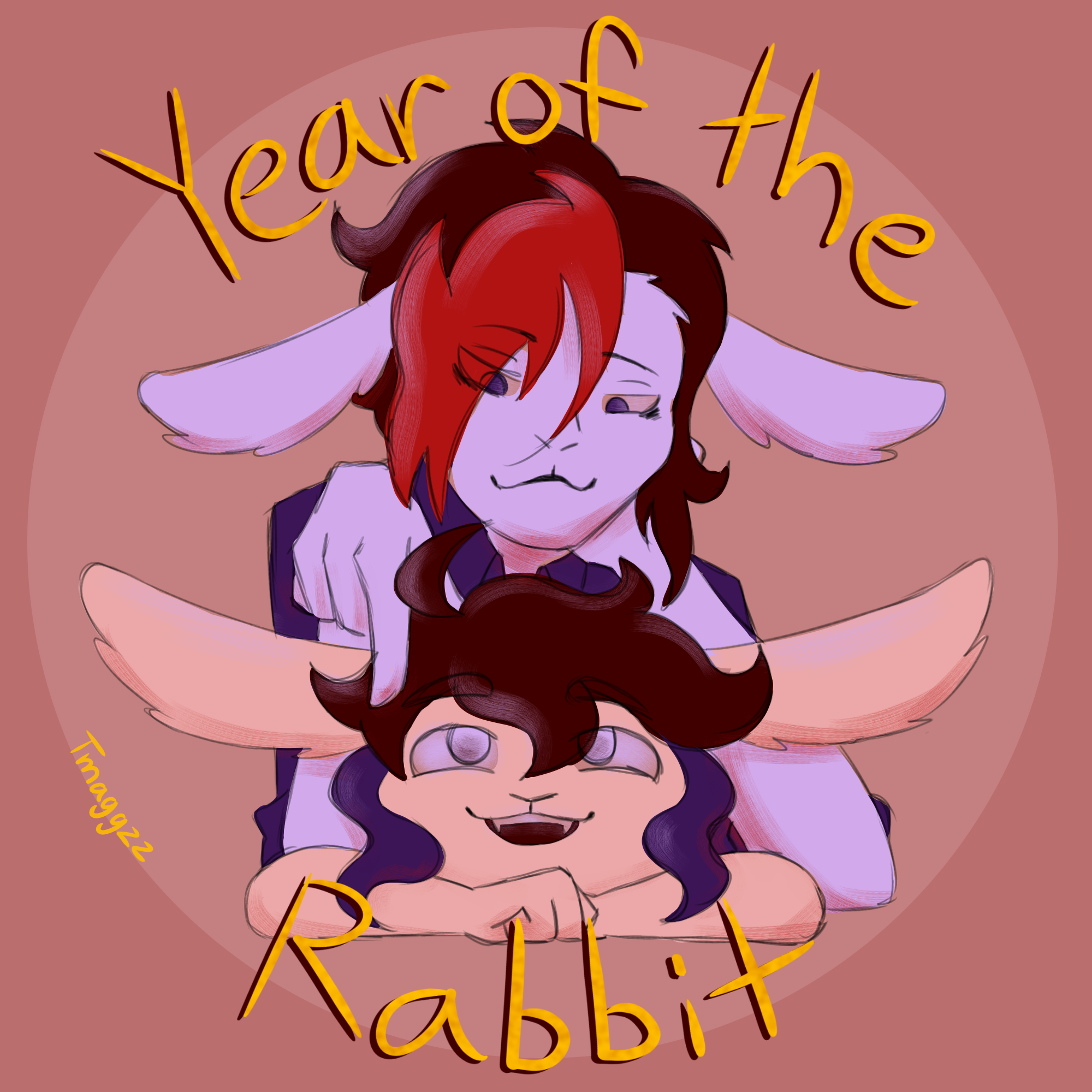 New Years Kieroph and Tmaggzz, 01/2023 Two of my original characters