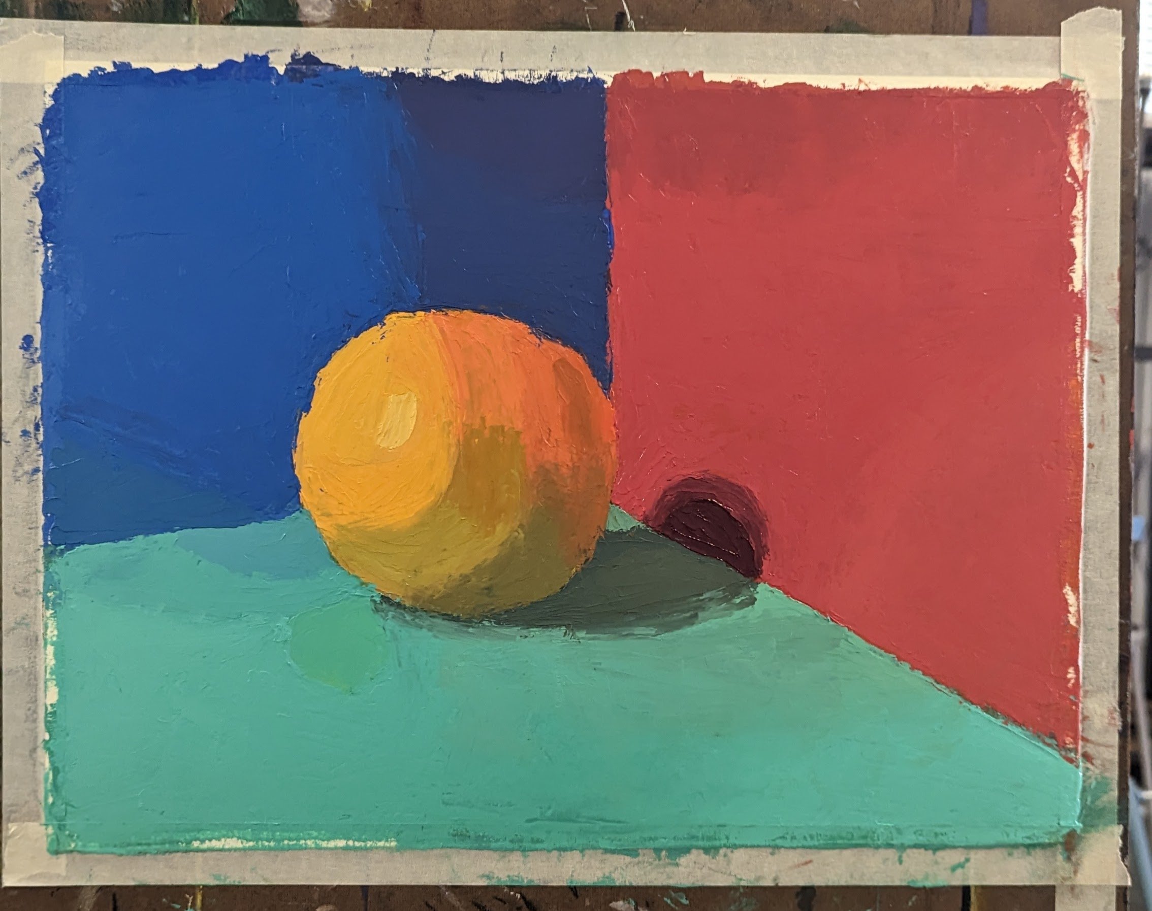 Object Still Life - Orange, 03/2023 Oil on canvas