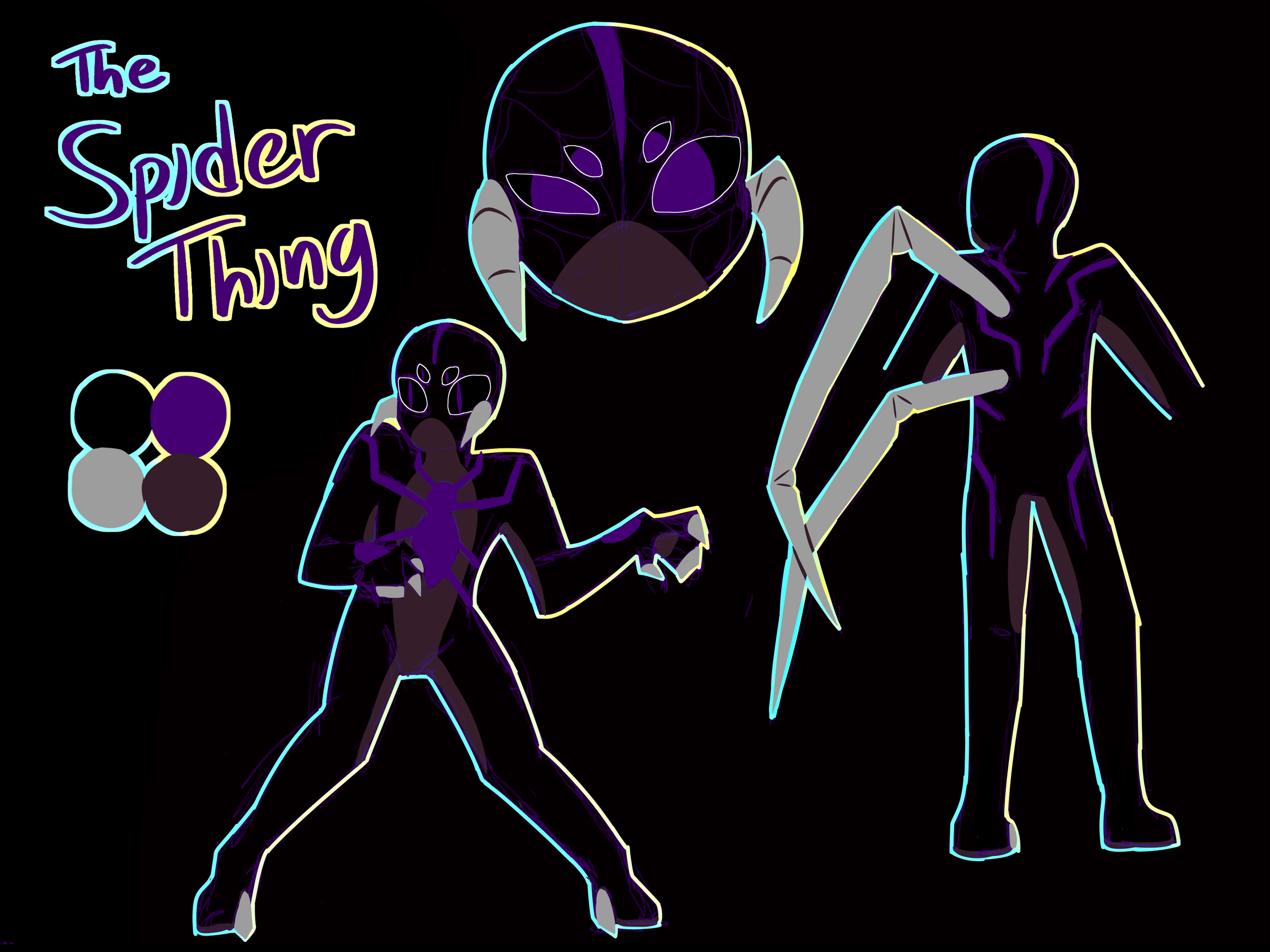 The Spider Thing, 06/2023

My spider-sona (original character) inspired by the Spiderverse. Its suit and personality lean into the animalistic side of its spider powers. Four retractable metal limbs can come out of the suit. Spider Thing does its bes