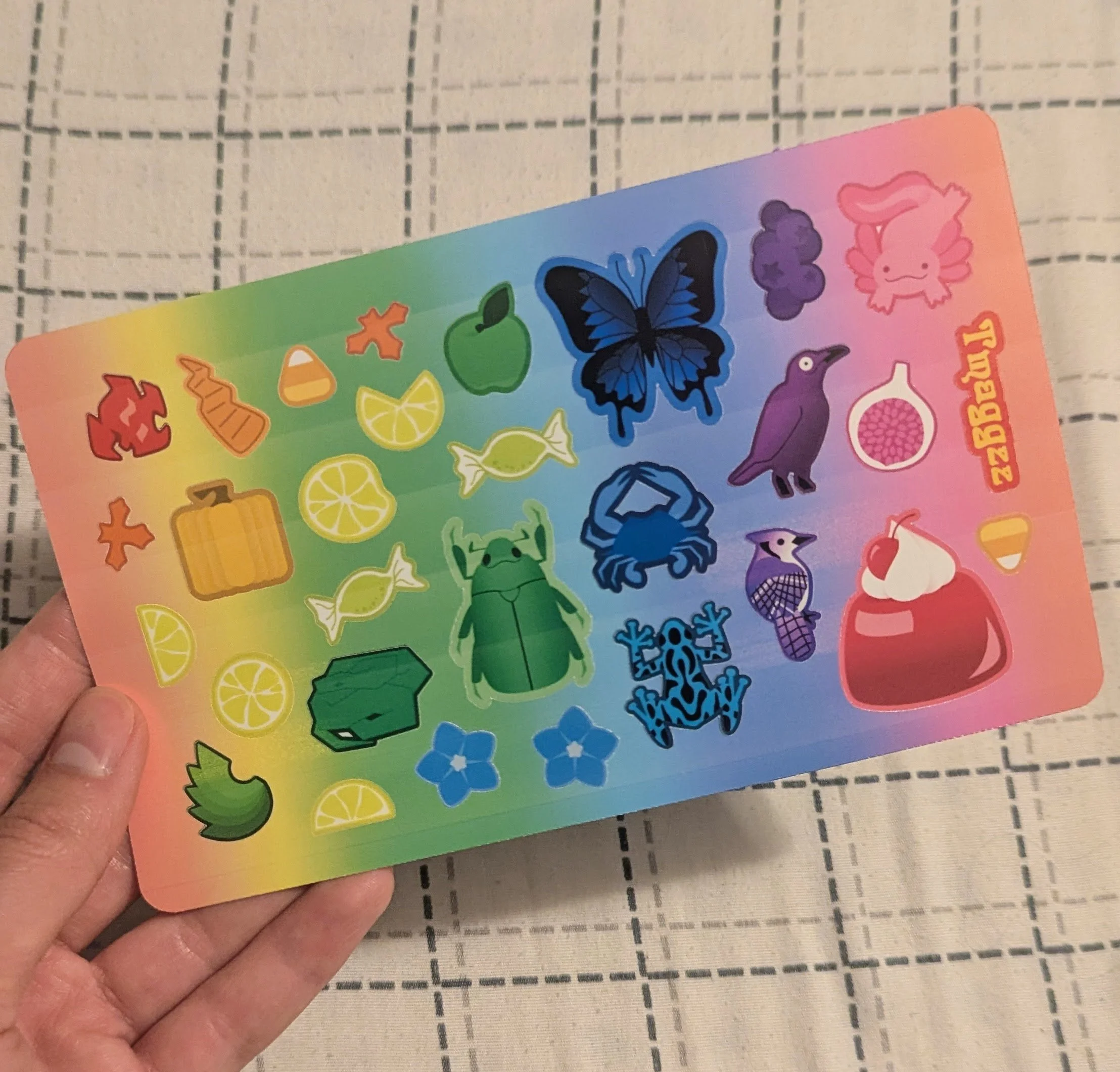 Rainbow sticker sheet, 07/2025 Small things come in all colors! Use these sticker flakes to decorate the small spaces. Click the picture for more.