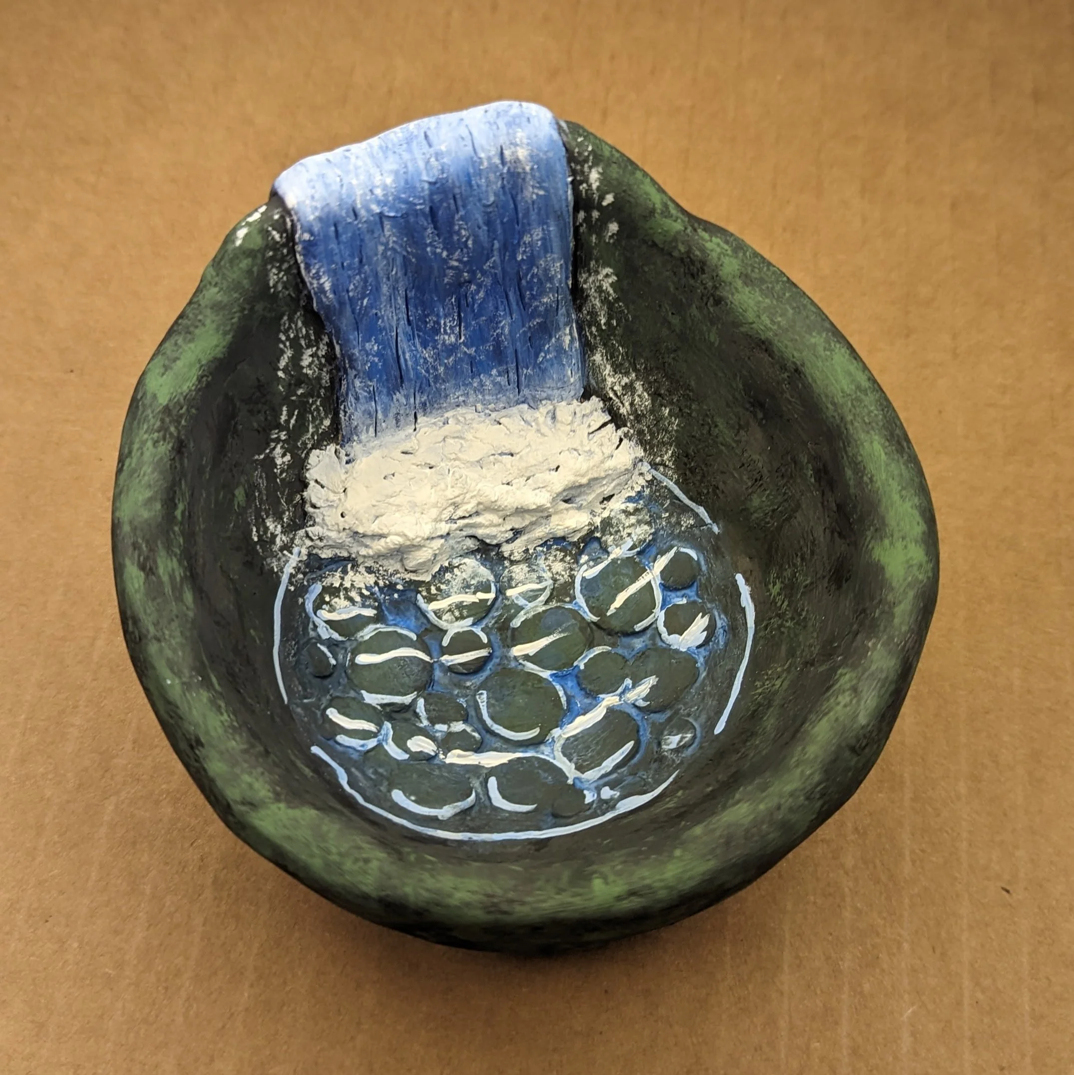 Waterfall Bowl, 08/2023 Ceramic painted with acrylic