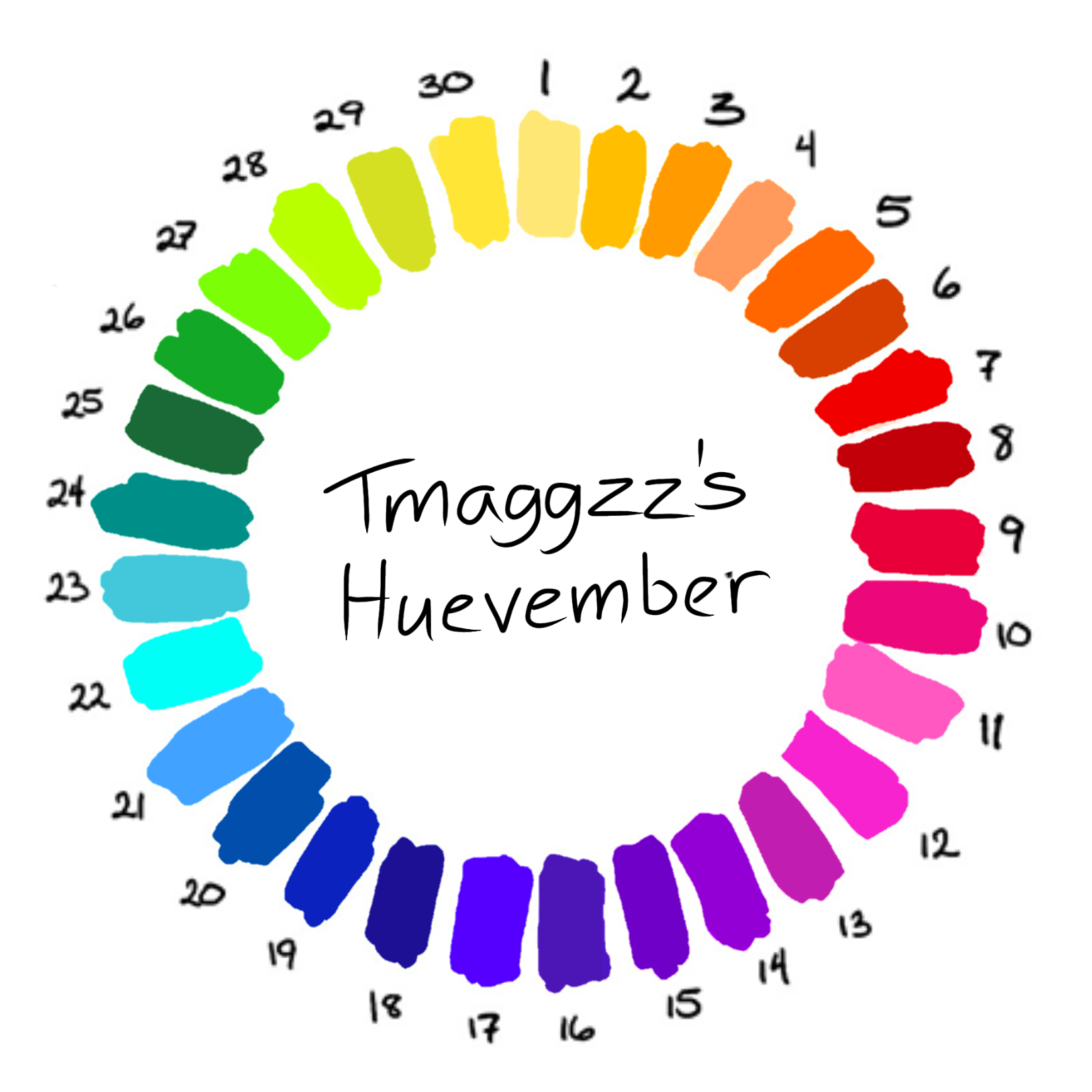 Have you heard of Huevember? This year I'll be doing the drawing challenge with my own custom palette