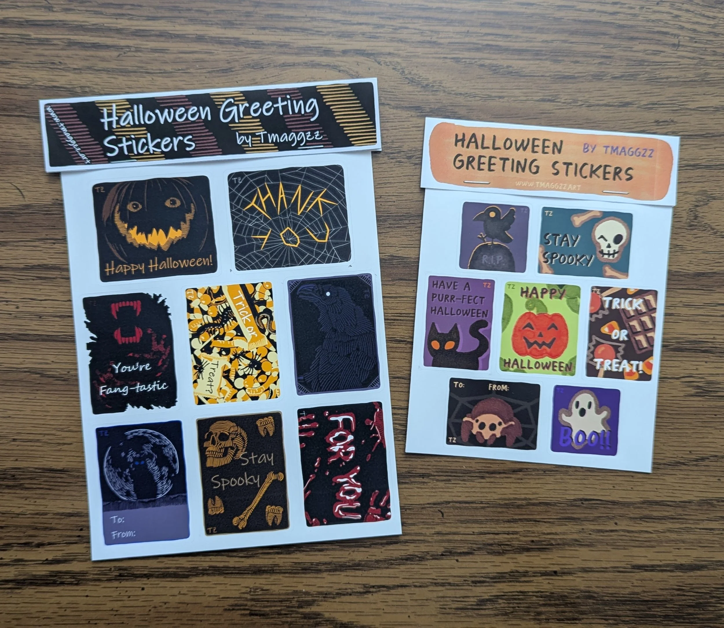 Halloween greeting stickers, 09/2025 Available to buy now in the shop! Click the picture for more.