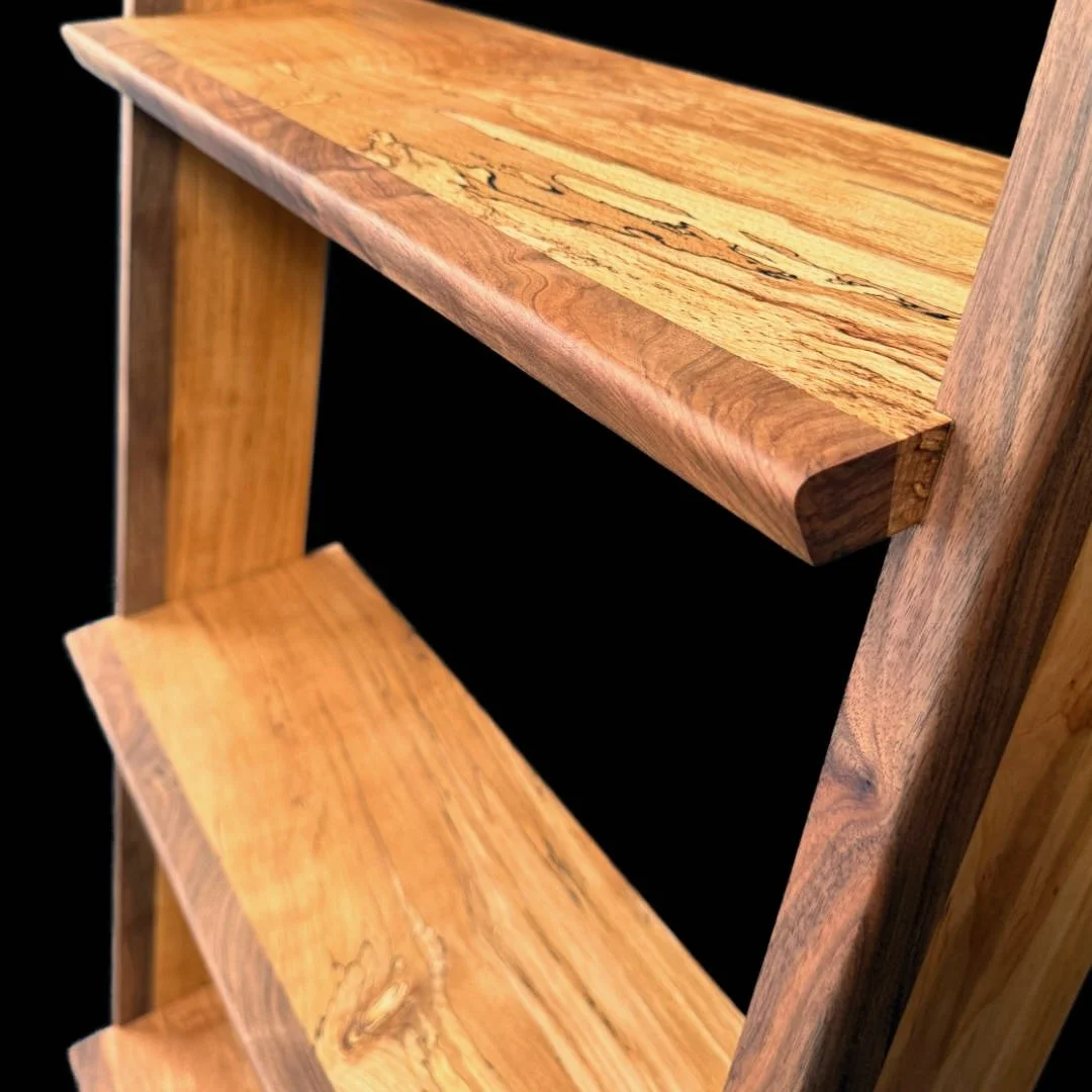Handmade Furniture Ladder Shelf close up 2